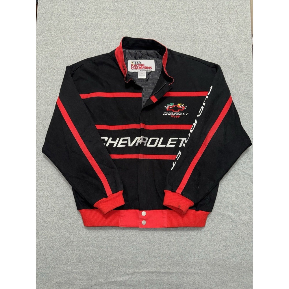 Vintage Men's Chevrolet Racing Champions Jacket Black NASCAR 90s Sz M